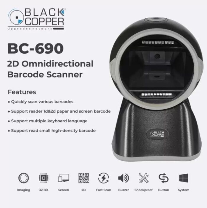 Black Copper BC-690, 2D Omnidirectional Barcode Scanner